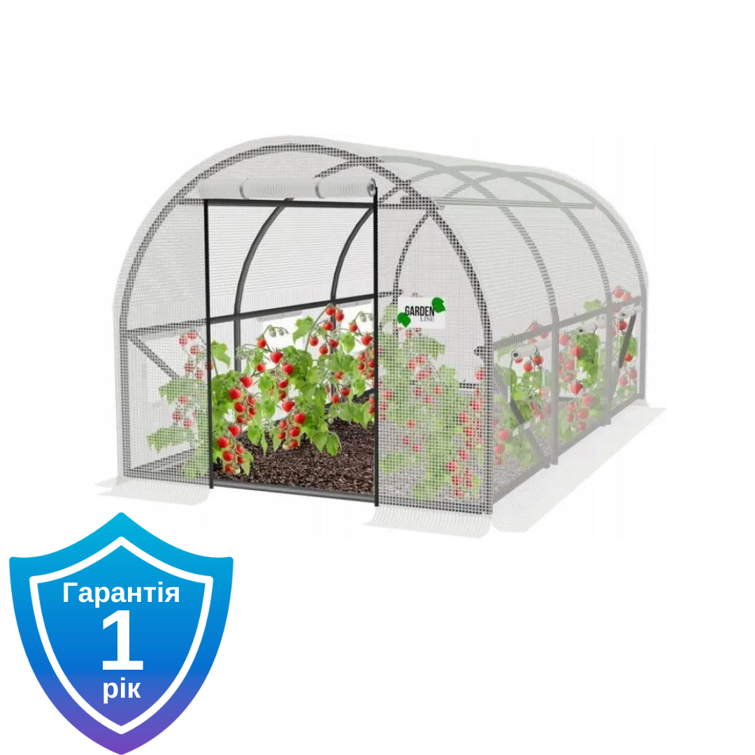 Теплиця плівкова армована GardenLine TUN5590 10м2 4х2, 5х2м біла
