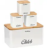 Хлібниця та 3 ємкості для спецій Chomik NEL7120, фото 5