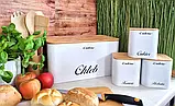 Хлібниця та 3 ємкості для спецій Chomik NEL7120, фото 4