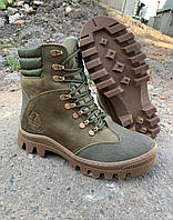 Ботинки тактические зимние кожаные UKR-TEC Кобра Cobra, олива 40-46