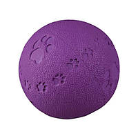 Мяч литой с лапкой и пищалкой Trixie 9.5 см Фиолетовый (4011905348636) KB, код: 7633495