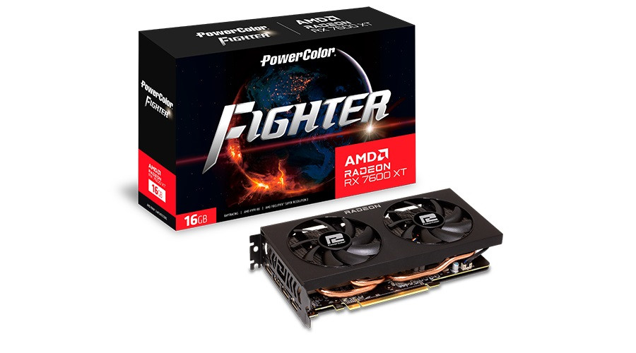 Видеокарта AMD Radeon RX 7600 XT 16GB GDDR6 Fighter PowerColor (RX 7600 XT 16G-F)