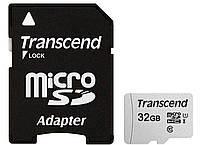 Карта памяти Transcend microSDHC 32GB UHS-I U1 (TS32GUSD300S-A) + SD адаптер (6412859) ZR, код: 1859992