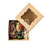 Писанка яйце Петриківський розпис ПТАХ на підставці 9 см великодній декор з дерева Український сувенір, фото 2