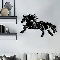 Інтер'єрна картина на стіну, декор в кімнату "Куди біжить Кінь?", стиль мініімалізм 25x15 см