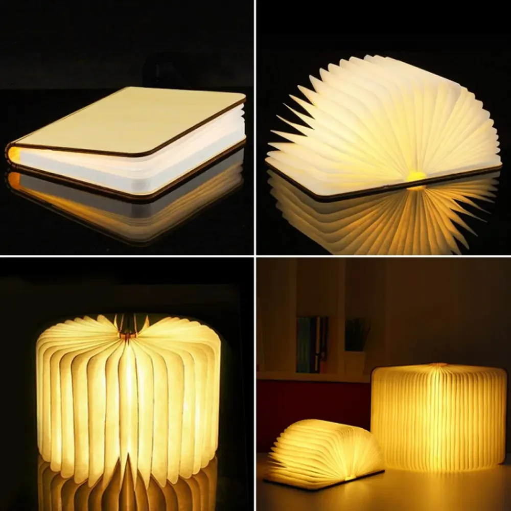 Настільна лампа світильник у формі книги Foldable Book Lamp Нічник для дитячої кімнати 7259