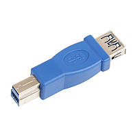 Переходник Lucom USB3.0 A-B F M адаптер Синий (62.09.8332) KB, код: 8345685