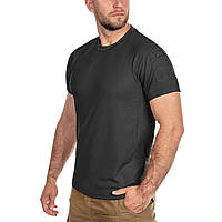 Футболка Helikon-Tex Tactical T-shirt TopCool, чоловіча термоактивна чорна футболка для поліції та спецслужб