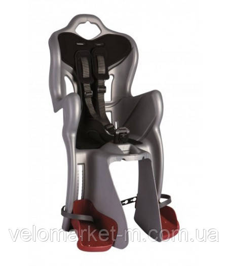 Сидіння задн. Bellelli B1 Standart до 22 кг, сріблясте з чорною підкладкою