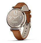 Смарт-годинник Garmin Lily 2 Cream Gold with Tan Leather Band (010-02839-60)