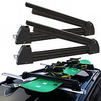 Багажник для перевозки лыж и сноубордов Amos Ski Lock 3 алюминиевый черный NX, код: 8160702