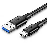 Кабель UGREEN US184 USB 3.0 A Male to Type C Male Cable Nickel Plating 1m (black) (UGR-20882) trs