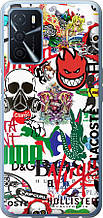 Чохол на Oppo A16 Many different logos "4022u-2469-851"