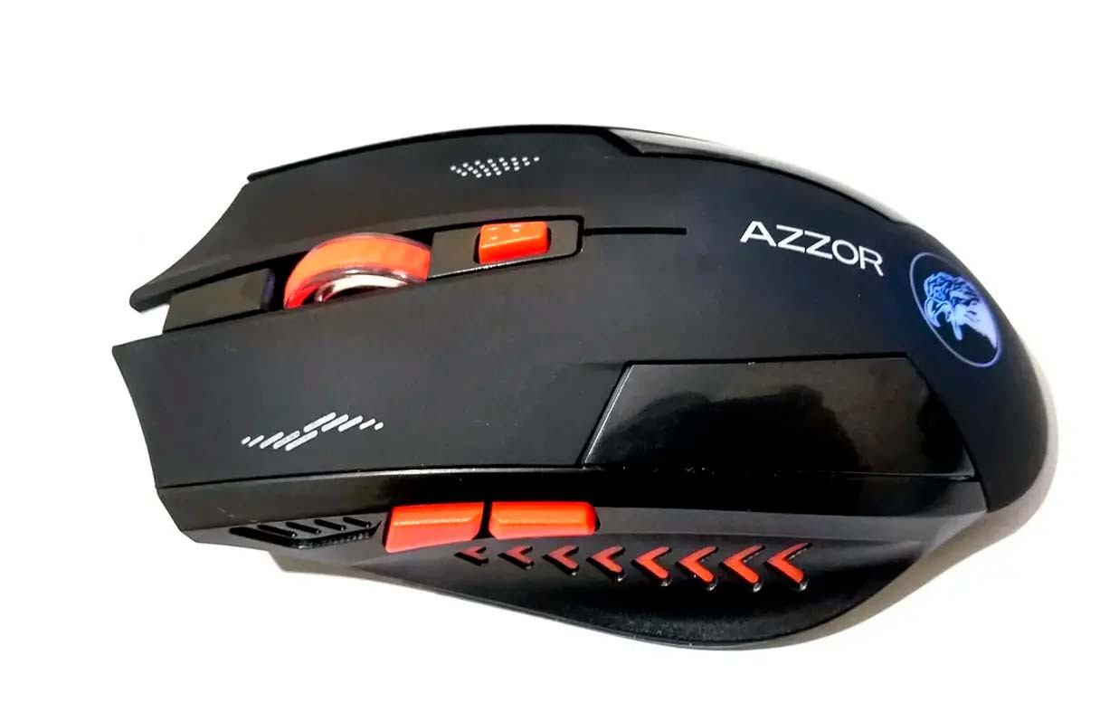 Ігрова лазерна бездротова миша акумуляторна безшумні кнопки Azzor SB04