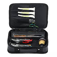 Портативна чорна сумка для перукарських інструментів (інструменти не входять до комплекту) 26,5х19,5х6,8 см