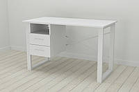 Письменный стол с ящиками Ferrum-decor Оскар 750x1200x600 металл Белый ДСП Белое 16 мм (OSK0008) GM
