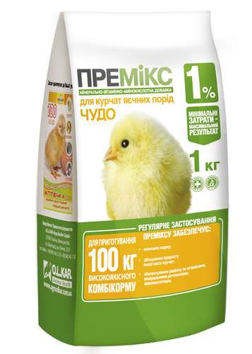 Премікс "Диво" 1% для курчат 1 кг кормова добавка