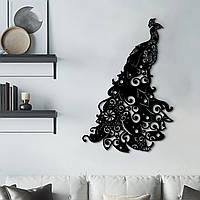 Современные картины для интерьера, Настенный декор для комнаты "Прекрасный Павлин", стиль минимализм 35x23 см