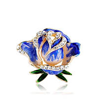 Брошь BROCHE Роза синяя BRBF110843 GM