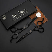 Парикмахерские ножницы для стрижки комплект с чехлом Mr Tiger 6 дюймов Комплект 3 (комплект ножниц+коробка)