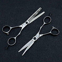 Парикмахерские ножницы для стрижки волос + чехол тонкие лезвия легкий вес 5.5 дюймов Univinlions 5558