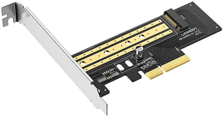 Адаптер для встановлення SSD M.2 NVMe у слот PCI-E 3.0 x4 набор винтов + отвертка Ugreen CM302 70503