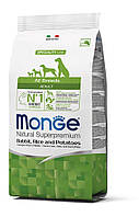 Корм Monge Monoprotein Dog Adult All Breeds Coniglio сухой монопротеиновый с кроликом для взр LW, код: 8451688