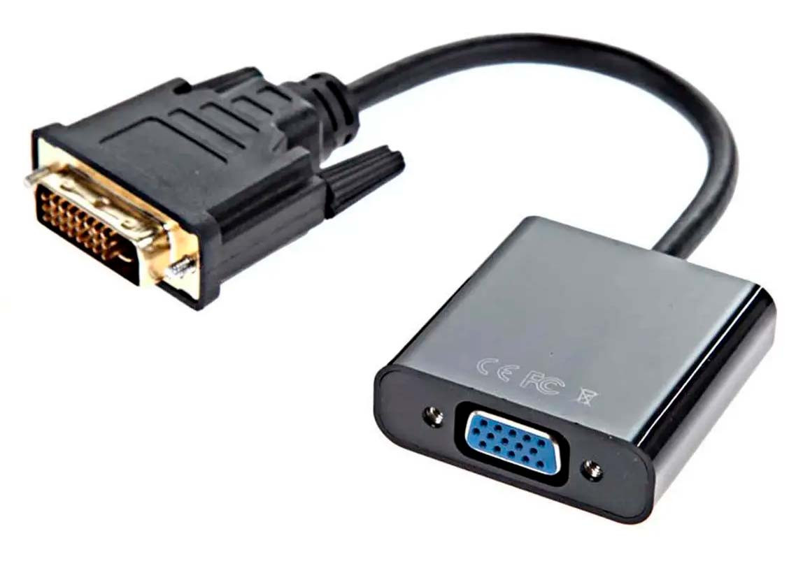 Якісний перехідник конвектор DVI D на VGA Конвертер DVI-D (24+1) (тато) на VGA (мама) TISHRIC
