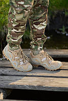 Тактические бежевые демисезонные мужские кроссовки Single Sword, водоотталкивающие усиленные полуботинки койот