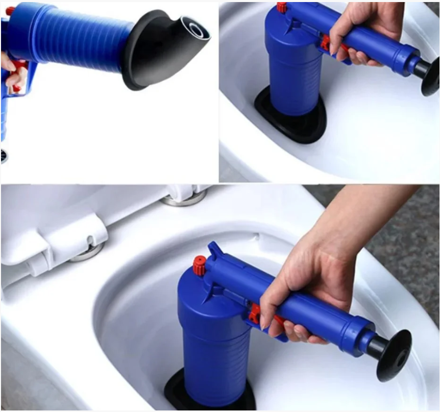 Пневматический вантуз, очиститель канализации высокого давления Toilet dredge GUN BLUE - фото 2 - id-p2164962255