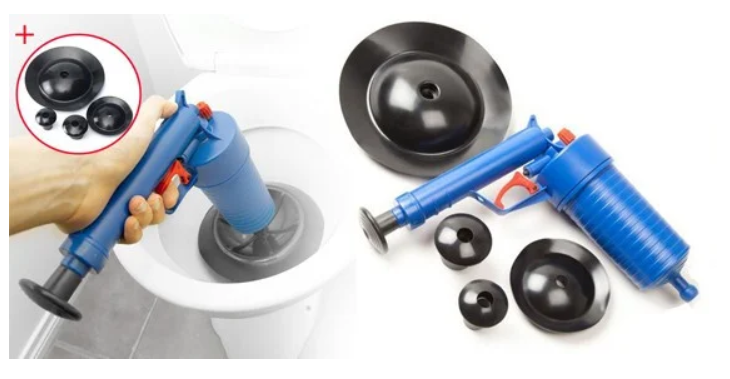 Пневматический вантуз, очиститель канализации высокого давления Toilet dredge GUN BLUE - фото 4 - id-p2164962255