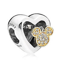 Серебряный шарм Pandora Disney Mickey & Minnie Love 802331203 GM