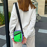 Женская сумка через плече МСR4 зеленая/фиолетовая
