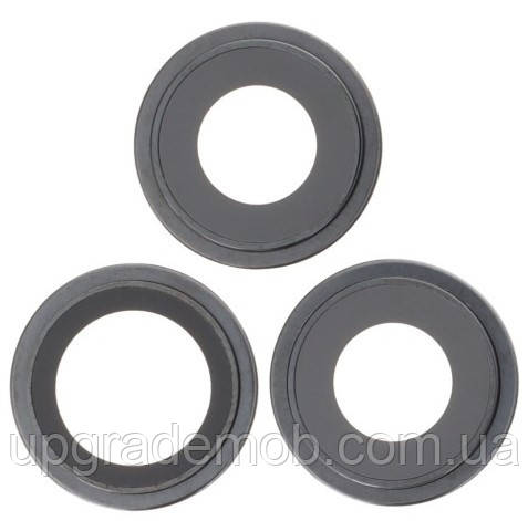 Скло камери iPhone 15 Pro Max чорне Black Titanium + кільце комплект 3, фото 1