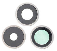 Скло камери iPhone 15 Pro білий White Titanium + кільце комплект 3