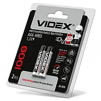 Батарейка акумулятор Videx AAA 1000mah 2 шт