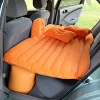 Автомобильный матрас автоматрас на заднее сиденье | Качественный ПВХ | Плотная поверхность | Оранжевый!
