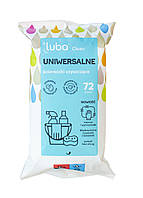 Универсальные влажные салфетки для уборки Luba CLEAN 72 шт ML, код: 7824263