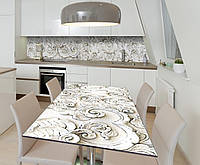 Наклейка 3Д виниловая на стол Zatarga «Античная лепка» 650х1200 мм для домов, квартир, столов NX, код: 6443090