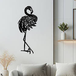 Настінний декор для дому, Сучасна картина для інтер'єру "Фламінго", декоративне панно 30x13 см