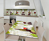 Наклейка 3Д виниловая на стол Zatarga «Сердце Бургундии» 600х1200 мм для домов, квартир, стол NX, код: 6443097