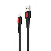 Дата-кабель USB XO NB151 Type-C прогумований black