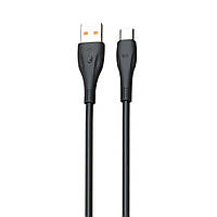 Дата-кабель USB XO NB185 6A Quick Charge Type-C 1m прогумований black