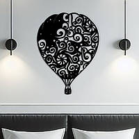 Декоративное панно из дерева, интерьерная картина на стену "Воздушный шар", стиль лофт 40x30 см