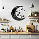 Сучасна картина на стіну в спальню, декор для кімнати "Місяць і Зорі", мінімалістичний стиль 20x20 см, фото 10