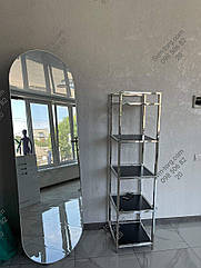 Стійка 5 полиць срібло