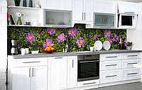 Наклейка на скинали Zatarga на кухню «Садовые цветы» 600х2500 мм виниловая 3Д наклейка кухонн NB, код: 6510478