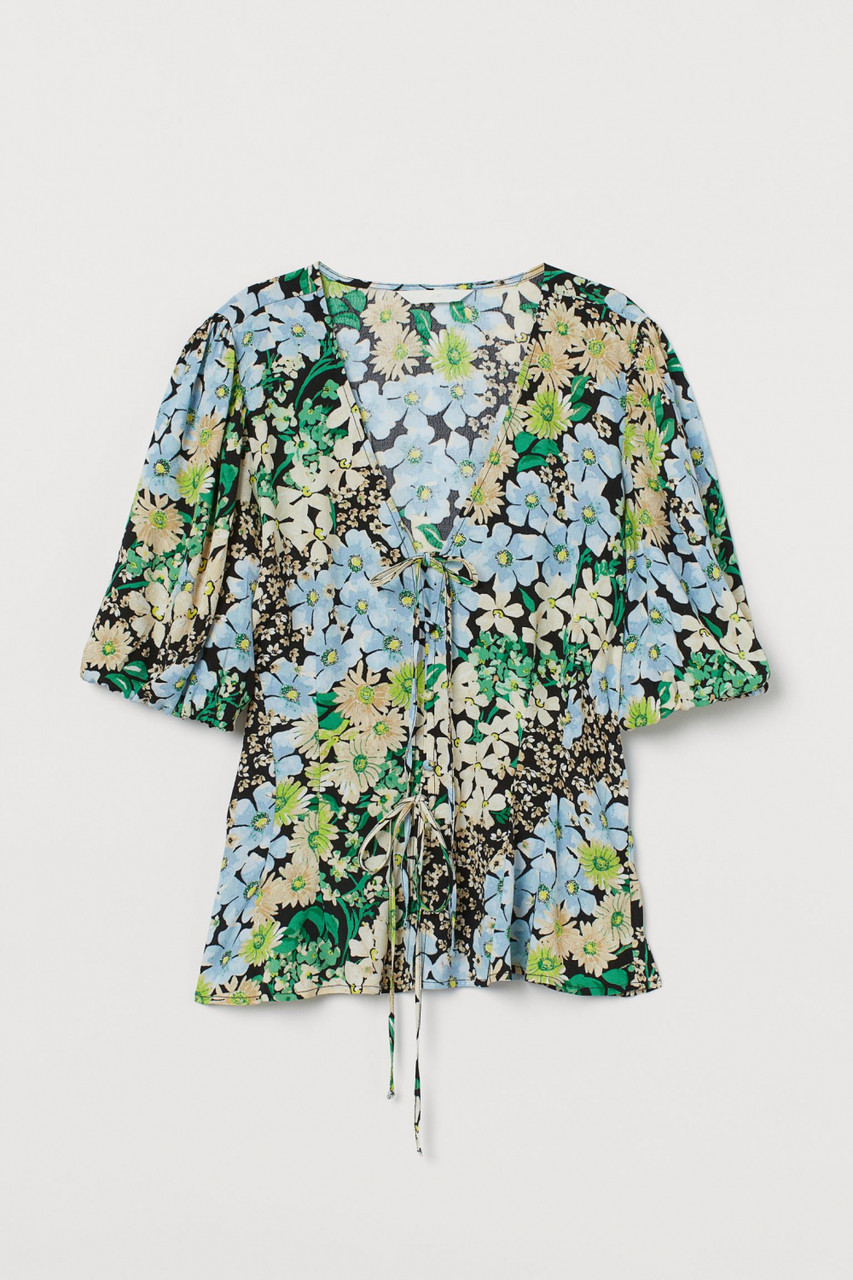 Блузка віскозна для жінки H&M 0859148-001 42(M) Різнобарвний