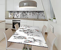 Наклейка 3Д виниловая на стол Zatarga «Стразы Сваровски» 650х1200 мм для домов, квартир, стол NB, код: 6510573