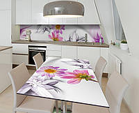 Наклейка 3Д виниловая на стол Zatarga «Лиловое дыхание» 600х1200 мм для домов, квартир, столо NX, код: 6444484